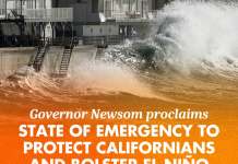 Estado de Emergencia para reforzar la preparación estatal ante El Niño y proteger a California.